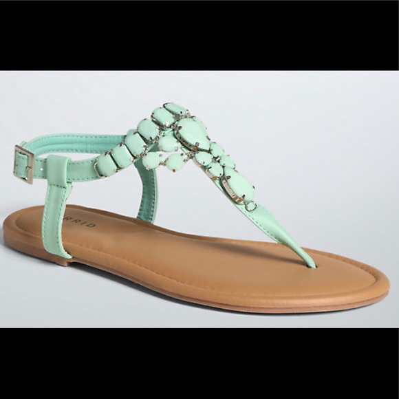 torrid gemstone t strap sandals